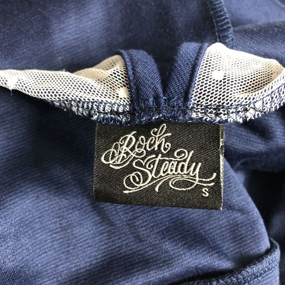 Rock Steady Dress Womens Small Blue Rockabilly Retro Pin Up Swiss Dot Nautical - Picture 3 of 14